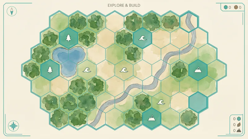 Meteorite expedition hex map